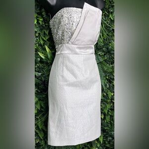 Laundry by Shelli Segal Strapless Holiday Formal Bridal cocktail dress